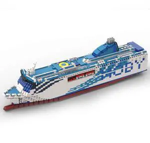 ZITIANYOUBUILD Custom MOC-70745 Moby Aki An Italian Fast Cruiseferry 2218 Parts 1:325 Scale