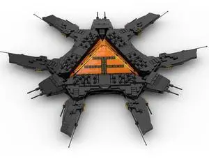 ZITIANYOUBUILD Custom MOC-128807 Sci-fi Battleship Base Model(2175PCS) Toys Gift for Christmas