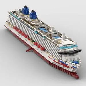 ZITIANYOUBUILD Custom MOC-65198 1/400 Scale MS Britannia Large Steamship Fit for 10294 3586Pcs