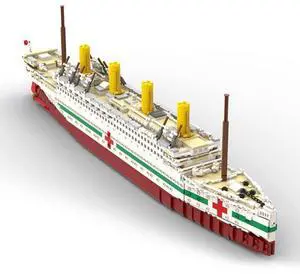 ZITIANYOUBUILD Custom MOC-175744 HMHS Britannic Modern Medical Ship Military 2605PCS