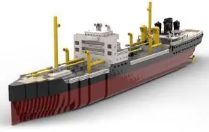 ZITIANYOUBUILD Custom MOC-39295 Altmark Supply Ship (2975 Parts) 1:200 Scale Building Toys