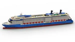 ZITIANYOUBUILD Custom MOC-175049 1/400 Scale Celebrity Reflection Large Steamship 3862Pcs
