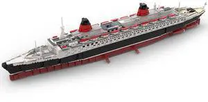 ZITIANYOUBUILD Custom MOC-62291 1/400 Scale SS France Large Steamship Fit for 102942673Pcs