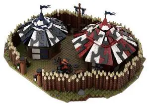 ZITIANYOUBUILD Custom MOC-114605 Medieval Mercenary camp Module of Large Village Theme 2524PCS