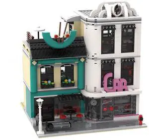 ZITIANYOUBUILD Custom MOC-150133 Bistro & Car Accessories Shop Model (2001PCS) Toys Gift