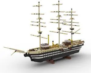 ZITIANYOUBUILD Custom MOC-182894 Amerigo Vespucci Tall Schooner Ship (2981PCS) for Christmas