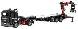 ZITIANYOUBUILD Custom MOC-120709 Flatbed Trailer with Crane Truck (2148PCS) Toys Gift