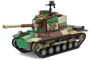ZITIANYOUBUILD Custom MOC-55859 1/30 O-I Japanese Super Heavy Tank 1867 Parts Toys Gift