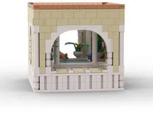 ZITIANYOUBUILD Custom MOC-158187 Medieval Roman City Atrium Module Model (875 Parts)