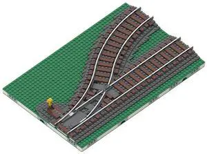 ZITIANYOUBUILD Custom MOC-124899 MILS Ballasted Left Switch Return Curve Train Track(576PCS)