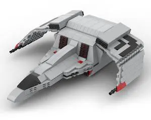 ZITIANYOUBUILD Custom MOC-129404 Commander F-107 Black Lance Sci-fi Battleship (514 Parts)