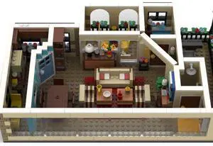 ZITIANYOUBUILD Custom MOC-98776 Originally Licensed SitCom Suite  The Jeffersons 919 Parts+