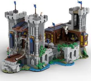 ZITIANYOUBUILD Custom MOC-116798 Medieval Black Sakers Stronghold (1971 Parts) Toys Gift