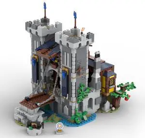 ZITIANYOUBUILD Custom MOC-108731 Medieval Black Sakers Fort (1025 Parts) Toys Gift