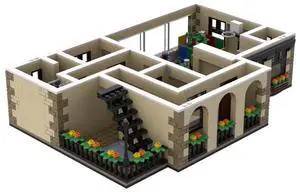 ZITIANYOUBUILD Custom MOC-88236 Part 3 Of Apartment Suite Modular Building 888 Parts