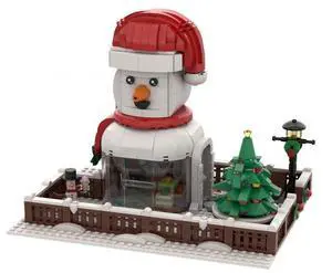 ZITIANYOUBUILD Custom MOC-128658 Snowman Hut (975 Parts) Building Toys Set Gift for Christmas