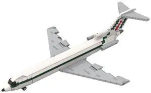 ZITIANYOUBUILD Custom MOC-106993 1/80 Scale 727-Alitalia Jetliner (1337 Parts) Toys Gift
