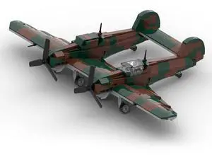 ZITIANYOUBUILD Custom MOC-133781 BF 109 Military Theme Model Building Blocks (634PCS/Camo)