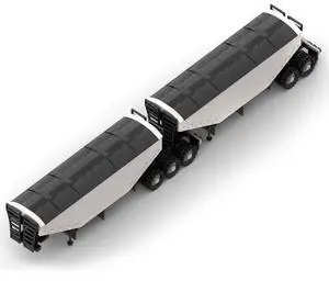 ZITIANYOUBUILD Custom MOC-58576 Grain Trailers Train (747 Parts) Toys Gift for Christmas