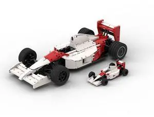 ZITIANYOUBUILD Custom MOC-180921+MOC-172935 Racing Car MP4/6 1:8 Scale + 1:24 Scale 3099 Parts