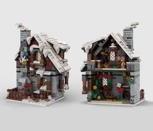 ZITIANYOUBUILD Custom MOC-79497 The Backside (of the three little winter houses) 1518 Parts