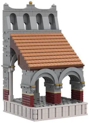 ZITIANYOUBUILD Custom MOC-158185 Medieval Roman City Arcade Module Model(1360PCS) Toys Gift