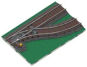 ZITIANYOUBUILD Custom MOC-124900 MILS Ballasted Right Switch Return Curve Train Track 573 Parts