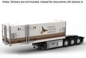 ZITIANYOUBUILD Custom MOC-115636 B-Double Dryvan Trailers Scene with Truck Model (1209 Parts