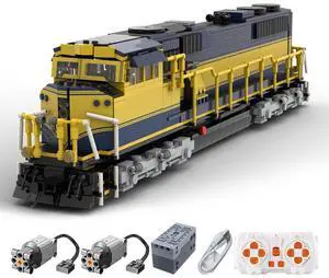 ZITIANYOUBUILD Custom MOC-145967 SD70MAC Alaska-Railroad RC Train Model Small Particle(2063PCS)
