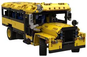 ZITIANYOUBUILD Custom MOC-65658 Old School Bus Building Blocks MOC Set (1104 Parts)