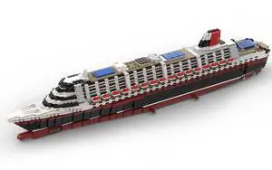 ZITIANYOUBUILD Custom MOC-55935 1/500 Scale MS Poseidon Large Steamship Set Fit for Set 10294