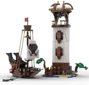 ZITIANYOUBUILD Custom MOC-84541 Pirate Island Lighthouse 807+  Pieces Building Toys Set