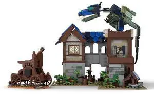 ZITIANYOUBUILD Custom MOC-75365 Medieval Dragon Attack 1427 Parts Toys Gift for Christmas