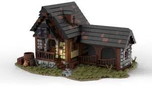 ZITIANYOUBUILD Custom MOC-76635 Medieval Stable Module of Large Village Theme (1730 Parts)