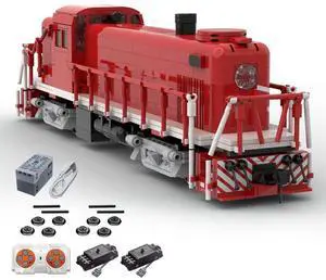 ZITIANYOUBUILD Custom MOC-118281 RS-3 Vermont Railways Train Model (1208 Parts/Dynamic Version)