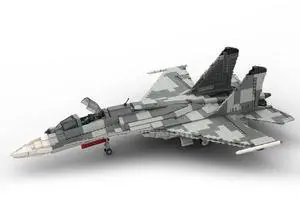 ZITIANYOUBUILD Custom MOC-36720 Sukhoi SU-35 Flanker Model 1659 Parts Toys Gift for Christmas