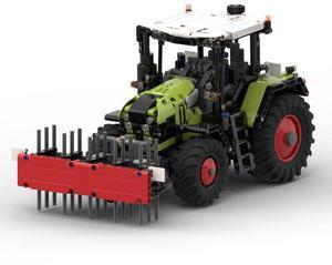 ZITIANYOUBUILD Custom MOC-94474&MOC-32820 RC Band Rake Tractor Extendable Blocks 1297 Parts