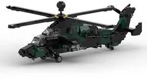 ZITIANYOUBUILD Custom MOC-177490 EC 665 Tiger Armed European Helicopter Military 969 Parts