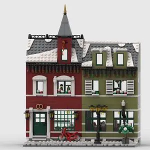 ZITIANYOUBUILD Custom MOC-127667 Christmas Winter Village Bakery Model (1592 Parts)