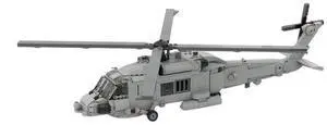 ZITIANYOUBUILD Custom MOC-206841 1/35 Scale SH-60 SEA HAWK Helicopter Blocks Set (1028 Parts)