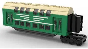 ZITIANYOUBUILD Custom MOC-109799 Middle Unit Train Car Wagon 668 Parts Toys Gift for Christmas