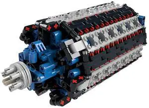 ZITIANYOUBUILD Custom MOC-164609 42 Cylinder Radial Engine  R-2160 Tornado (691 Parts)
