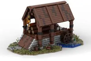 ZITIANYOUBUILD Custom MOC-76358 Medieval Lumber Mill Module of Large Village Theme 1488 Parts