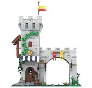 ZITIANYOUBUILD Custom MOC-204044 Lion Knights Modular Town Gate Building Blocks Set 755 Parts