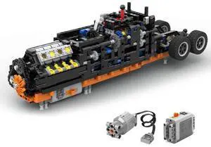 ZITIANYOUBUILD Custom MOC-179871 T-310 Eight-cylinder Engine Gearbox Blocks Set 1122 Parts
