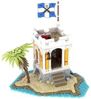ZITIANYOUBUILD Custom MOC-126479 Outpost Medieval Pirate Theme Model (630 Parts) Toys Gift