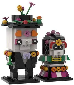 ZITIANYOUBUILD Custom MOC-158687 El Catrin and Child Catrina DIY Model 234 Parts for Christmas
