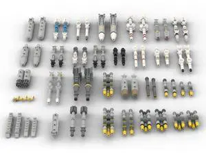 ZITIANYOUBUILD Custom MOC-67479 Aircraft Weapon Pack for 1/35 Scale Aircraft Building 1386PCS