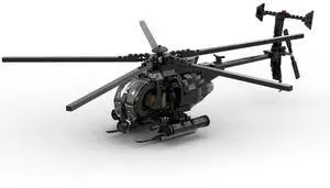 ZITIANYOUBUILD Custom MOC-88275 MH-6 Little Bird Helicopter  608 Parts Toys Gift for Christmas