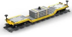 ZITIANYOUBUILD Custom MOC-46691 Center Drop Train Car Model 532 Parts Toys Gift for Christmas